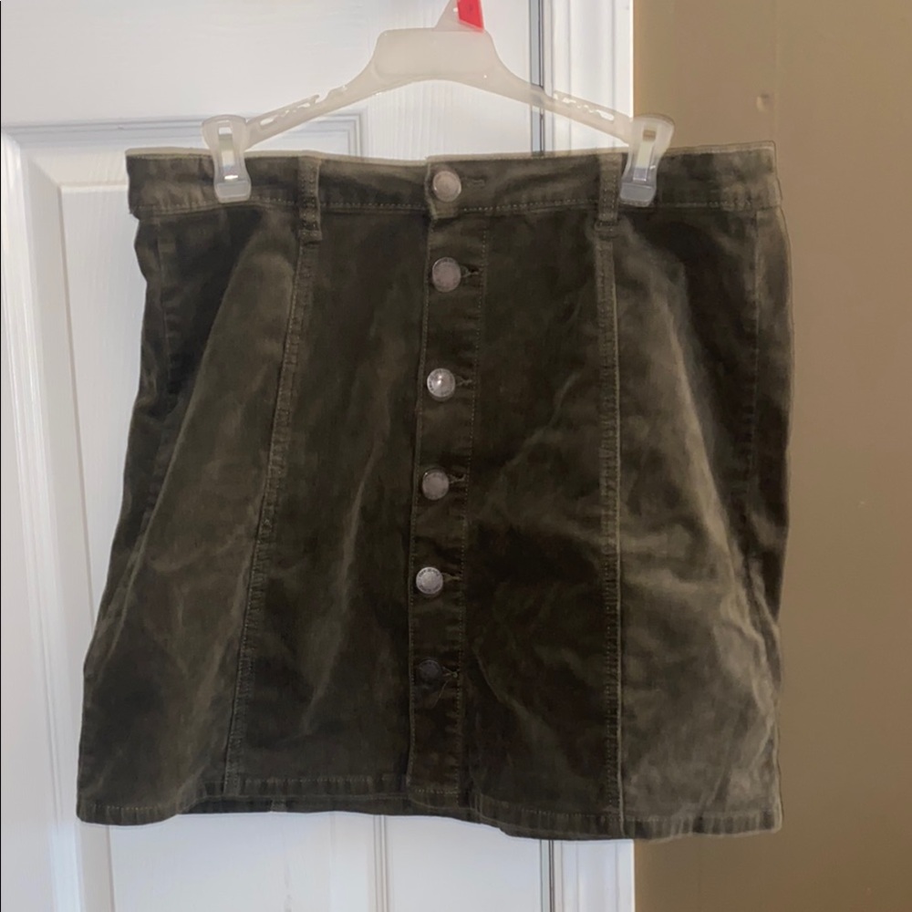 YMI Green A-line Mini Skirt for Casual Wear